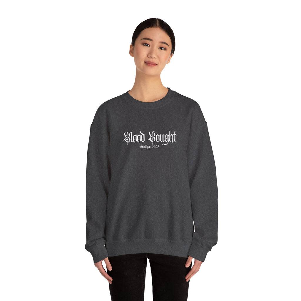 Blood Bought Crewneck Sweatshirt — (Matthew 20:28)