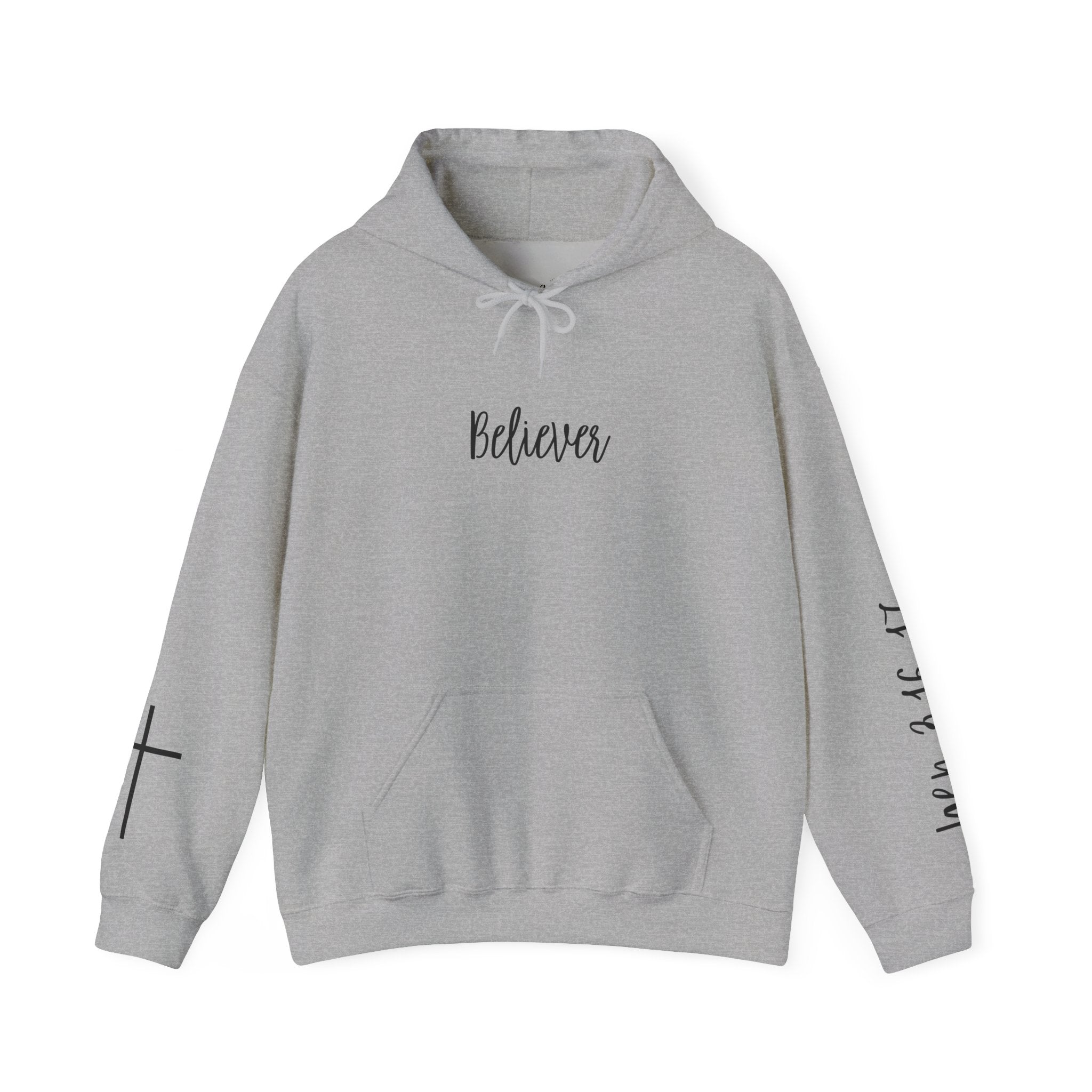 Believer Hoodie - 'Don't Stop Believing That He Is Good' Scripture & Cross