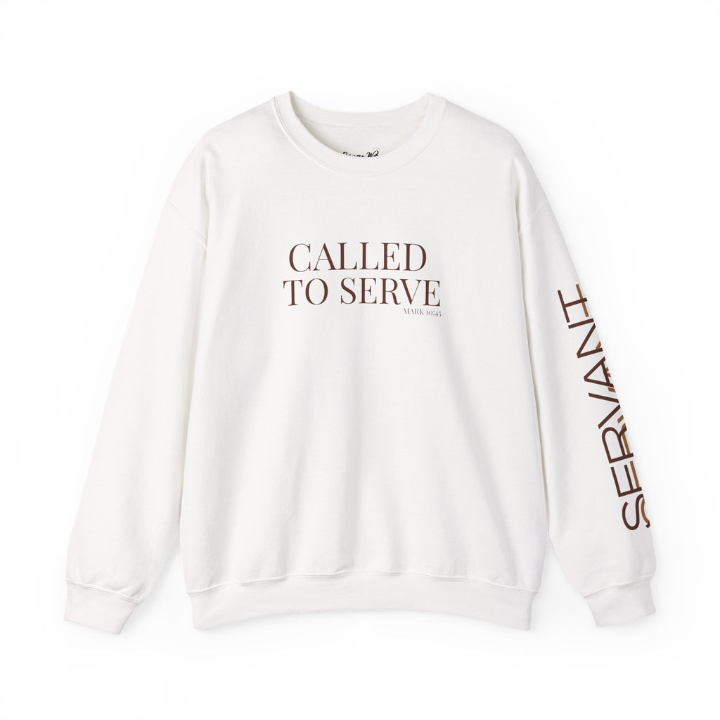 Called to Serve/Servant Crewneck Sweatshirt — Inspirational Faith Quote Pullover
