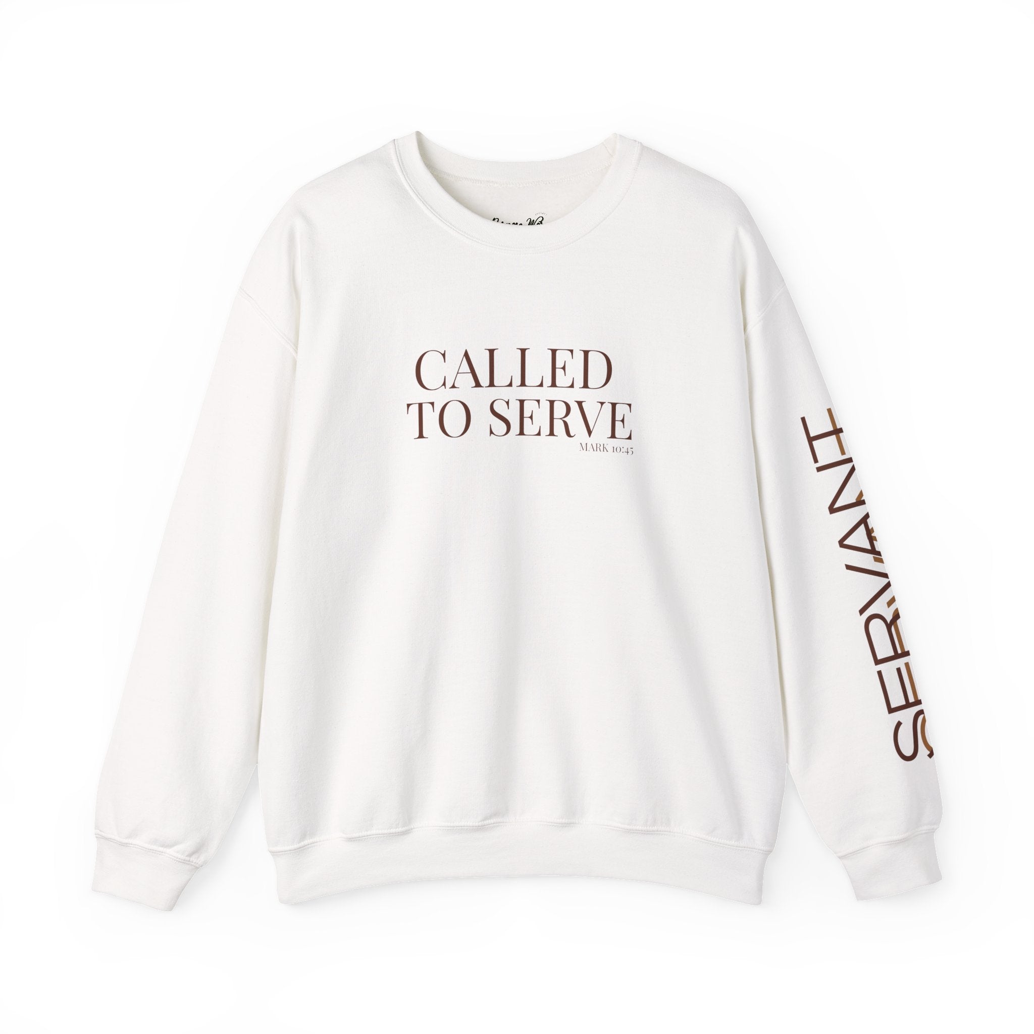 Called to Serve/Servant Crewneck Sweatshirt — Inspirational Faith Quote Pullover