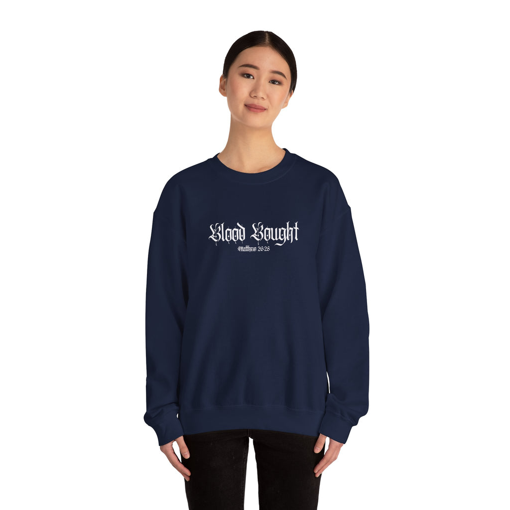 Blood Bought Crewneck Sweatshirt — (Matthew 20:28)