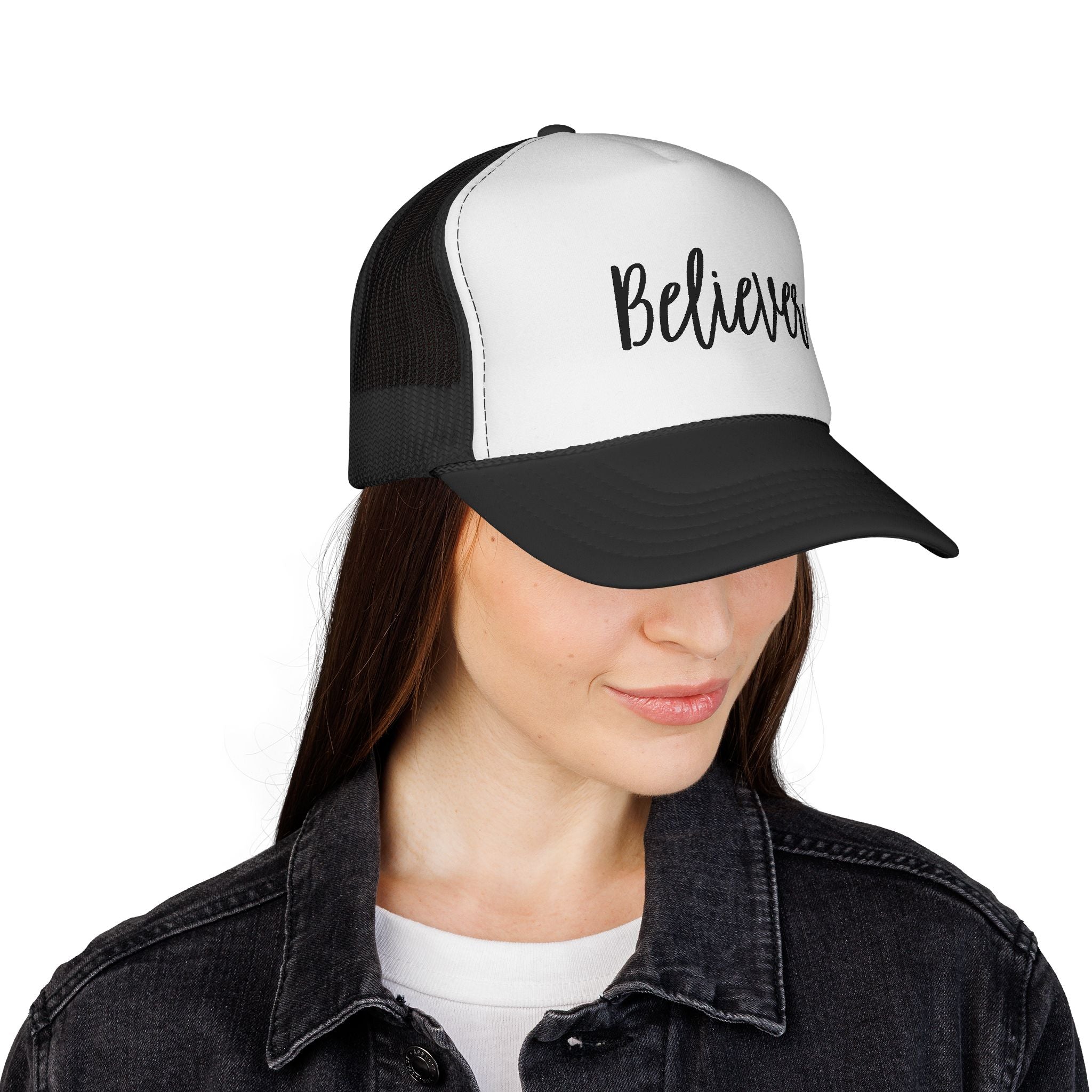 Believer Trucker Hat — Embroidered Mesh Cap