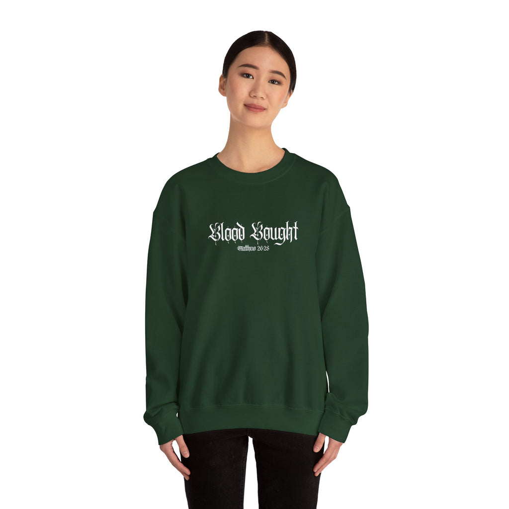 Blood Bought Crewneck Sweatshirt — (Matthew 20:28)