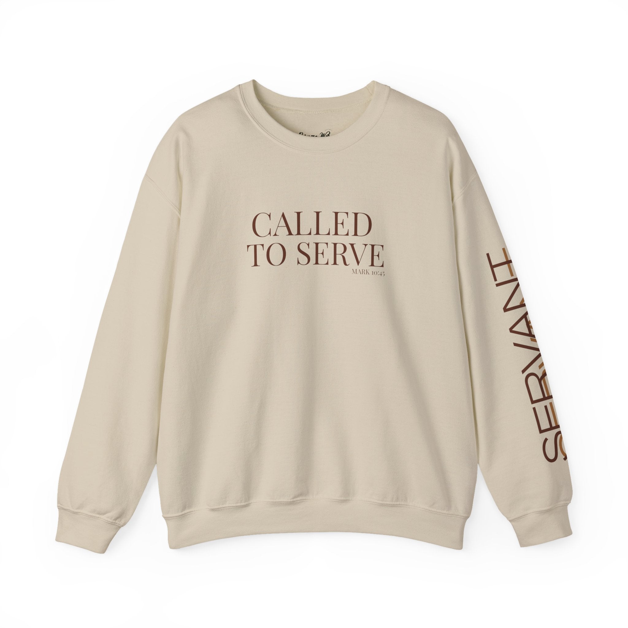 Called to Serve/Servant Crewneck Sweatshirt — Inspirational Faith Quote Pullover